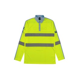 大量訂製螢光黃建築長袖Polo恤  訂購建築工程隊反光帶工業制服  Polo恤工業制服 新西蘭 室內安裝工程 100%Polyester  魯道夫抗凉感 D396 大量訂製螢光黃建築長袖Polo恤  訂購建築工程隊反光帶工業制服  Polo恤工業制服 新西蘭 室內安裝工程 100%Polyester  魯道夫抗凉感 D396